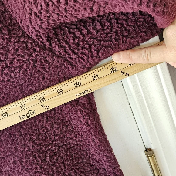Victoria's Secret Pink Maroon Sherpa Pullover Size Small - Picture 5 of 5